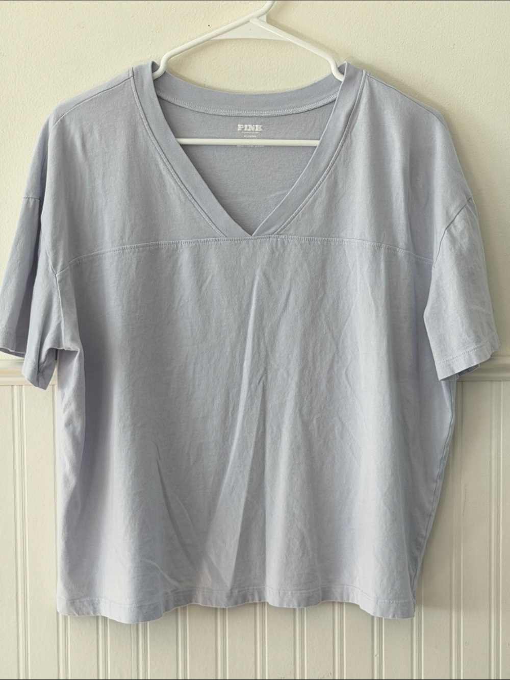Victoria's Secret PINK Light Lavender/blue Crewneck Tee